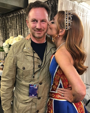 Christian Horner y Geri Harriwell