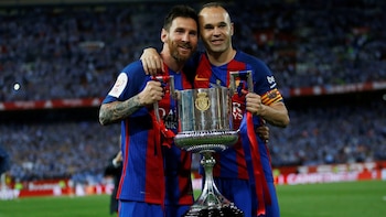 Leo Messi y Andrés Iniesta