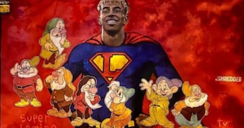 El mural dedicado a Lamine