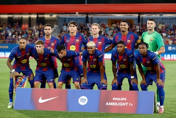 Los jugadores del FC Barcelona