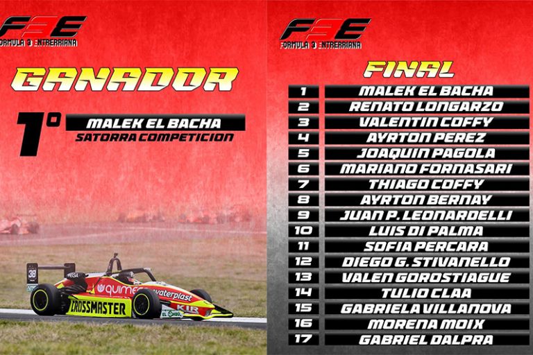 Nuevo ganador en la divisional de Formula 3 Entrerriana