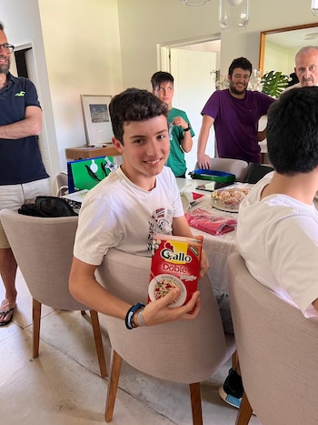 Mattia es amante del arroz
