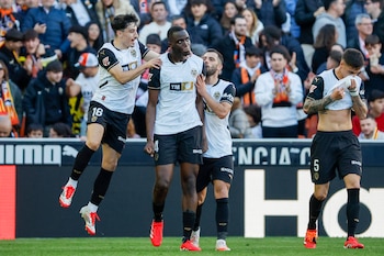 Los jugadores del Valencia (EFE/Ana