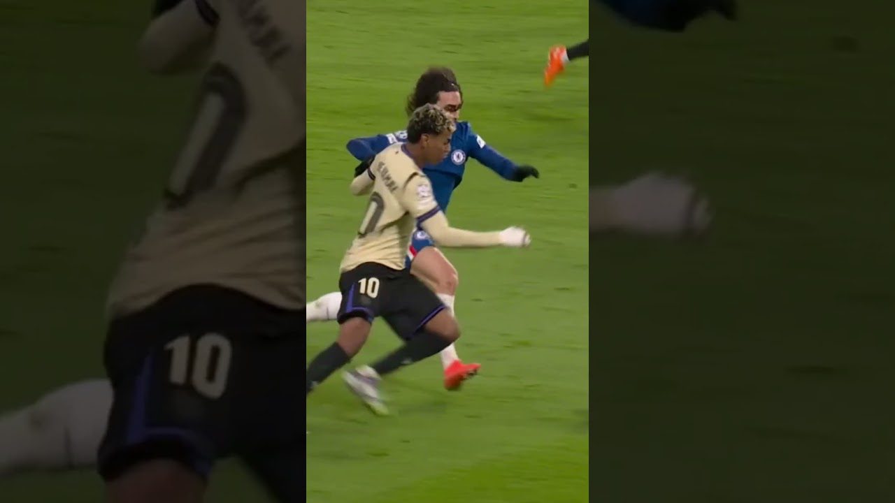 Video: ¿LAMINE IMPARABLE? ¡CUCURELLA LO DOMÓ! Y así lo festejó el lateral… | #Shorts