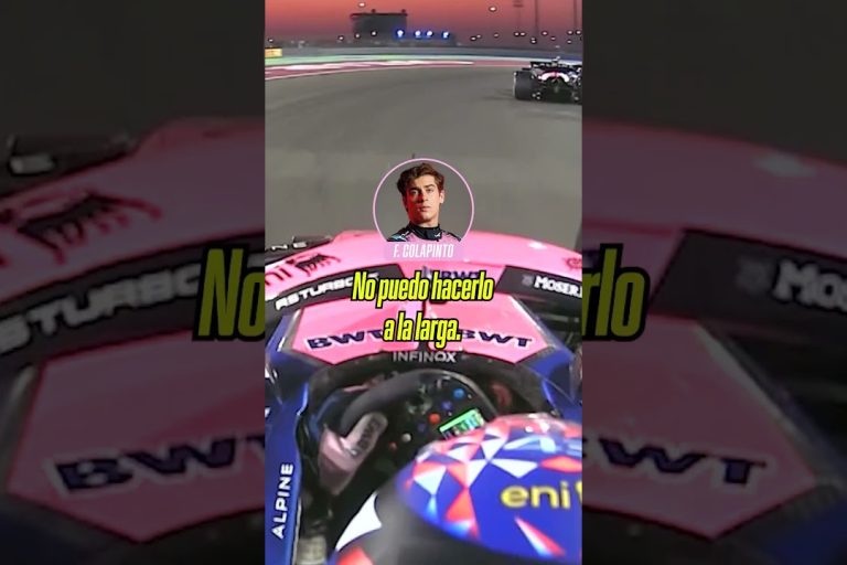Video: LA PREOCUPACIÓN DE COLAPINTO ANTES DE LA LARGADA EN LA SPRINT DEL QATAR GP | #Shorts