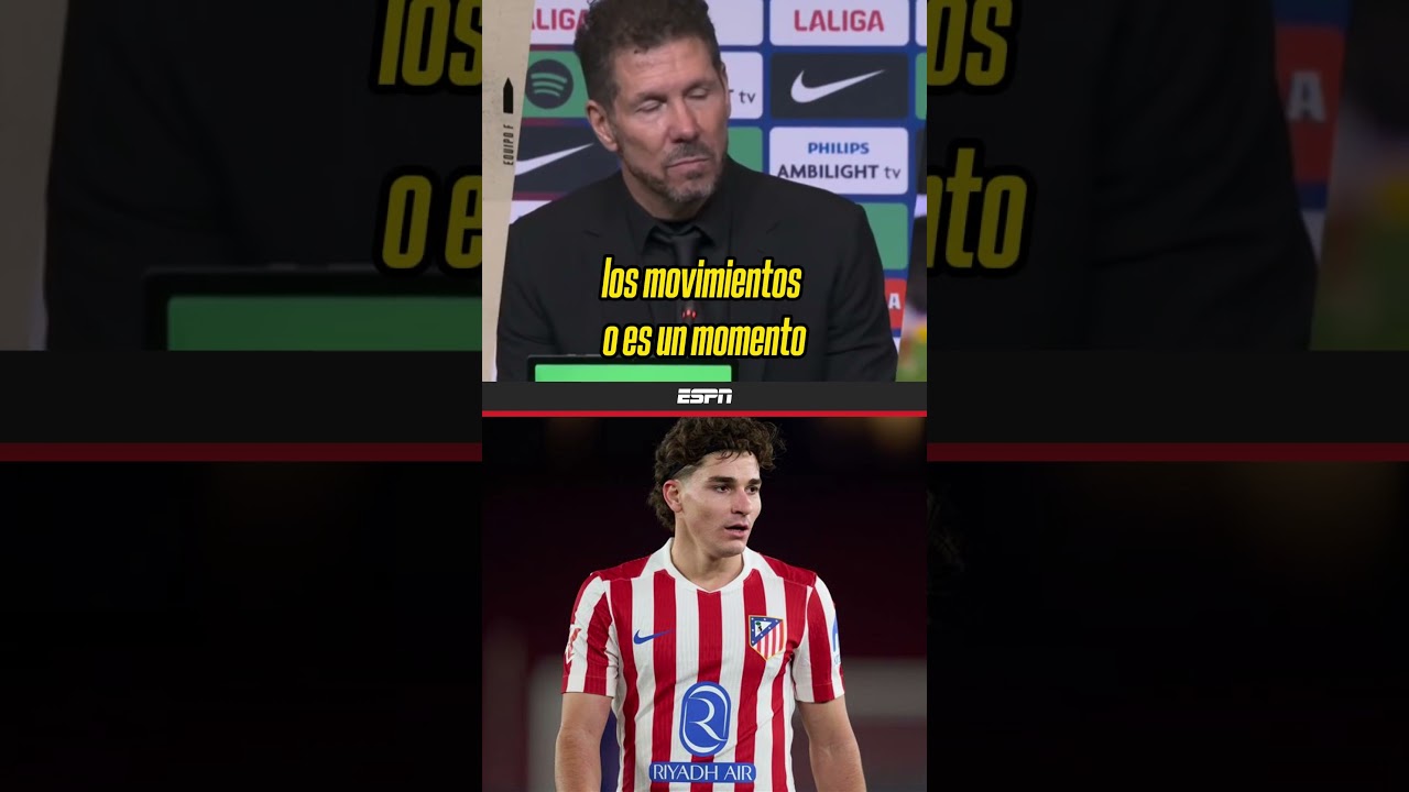 Video: “ES PERSONA, ES HUMANO”: el Cholo Simeone BANCÓ a Julián Álvarez | #Shorts